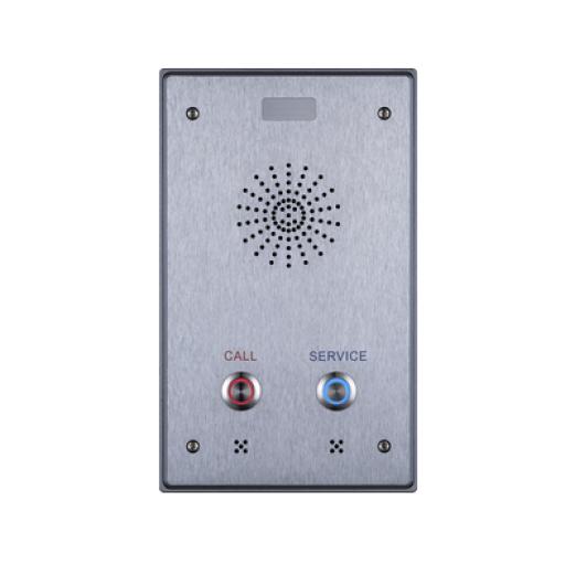 [FANVIL_I12-N-02P] Fanvil Intercomunicador IP, 2 líneas SIP, 2 relevadores con 2 botónes para llamada, anti-vandálico, IP65 e IK10, PoE