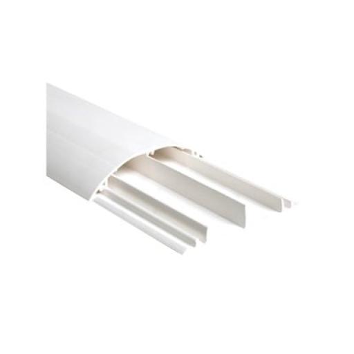 [THORSMAN_DMC-4FT] Thorsman Ducto media caña color blanco de dos vias, de PVC auto extinguible,  90.5 x 19.7 x 1220mm (9400-01250)