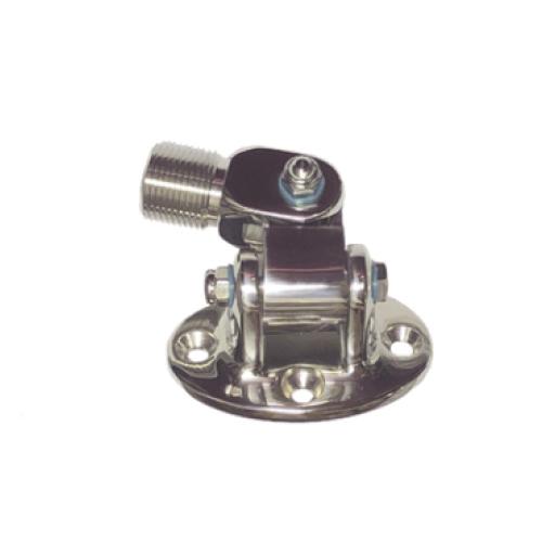 [GEMECO_121R] GEMECO Montaje de acero inoxidable ovalado, con rosca estándar 1" x 14 hilos