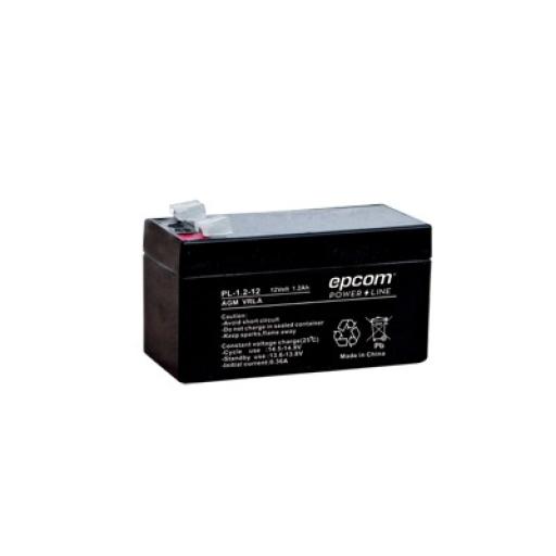 [EPCOM_PL-1.2-12] Epcom Batería 12 Vcc / 1.2 Ah / UL / Tecnología AGM-VRLA / Para uso en equipo electrónico Alarmas de intrusión / Incendio/ Control de acceso / Video Vigilancia / Terminales F1 / Cargador recomendado CHR-80.