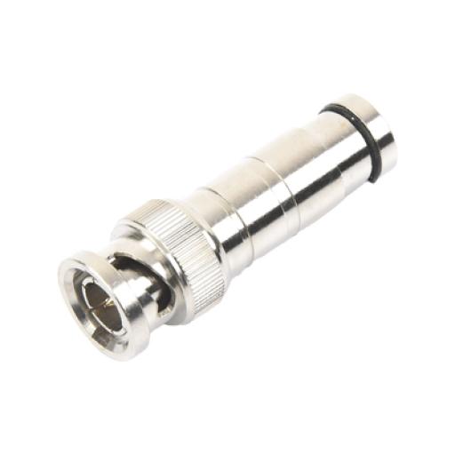 [EPCOM_TT-RG-16] Epcom Conector BNC Macho en 75 Ohm, de Compresión Axial para Cable Coaxial RG-59/U, Níquel/ Oro/ Politetrafluoroetileno.