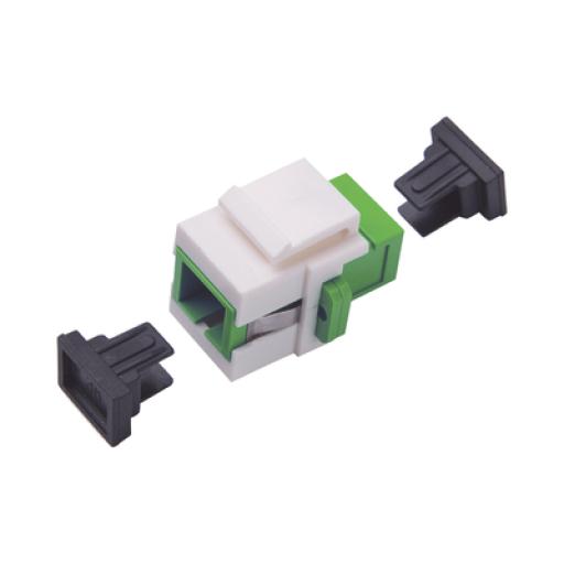 [LINKEDPROBYEPCOM_LP-FO-AD-6150] LINKEDPRO BY EPCOM Acoplador Keystone de fibra óptica Monomodo SC/APC Simplex a SC/APC