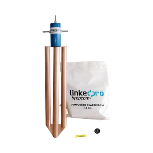 [LINKEDPROBYEPCOM_LP-GROUND-200A] LINKEDPRO BY EPCOM Electrodo para Corriente Máxima de 200 Amp. con Compuesto Mejorador de Terreno
