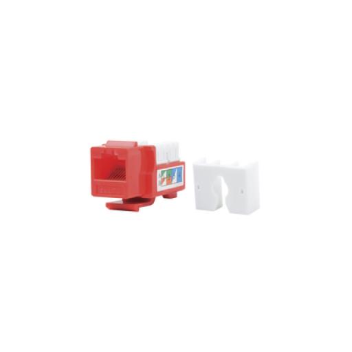 [LINKEDPROBYEPCOM_LP-KJ-505-RD] LINKEDPRO BY EPCOM Módulo Jack Keystone Cat5e con terminación 110 (Punchdown) para faceplate - Color Rojo