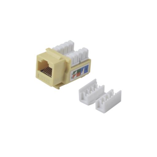 [LINKEDPROBYEPCOM_LP-KJ-505-YE] LINKEDPRO BY EPCOM Módulo Jack Keystone Cat5e con terminación 110 (Punchdown) para faceplate - Color Amarillo