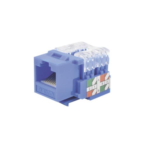 [LINKEDPROBYEPCOM_LP-KJ-601-BU] LINKEDPRO BY EPCOM Módulo Jack 110 Cat6, Keystone para faceplate - Color Azul