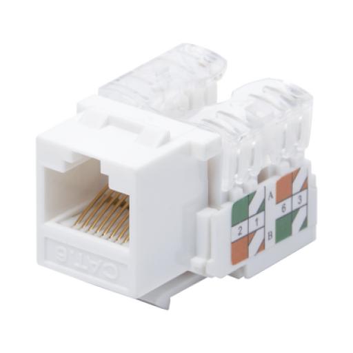 [LINKEDPROBYEPCOM_LP-KJ-601-WH] LINKEDPRO BY EPCOM Módulo Jack Keystone Cat6 con terminación 110 (Punchdown) para faceplate - Color Blanco