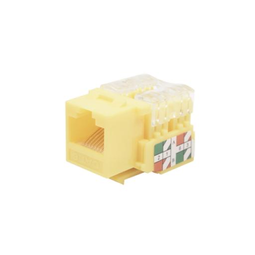 [LINKEDPROBYEPCOM_LP-KJ-601-YE] LINKEDPRO BY EPCOM Módulo Jack Keystone Cat6 con terminación 110 (Punchdown) para faceplate - Color Amarillo