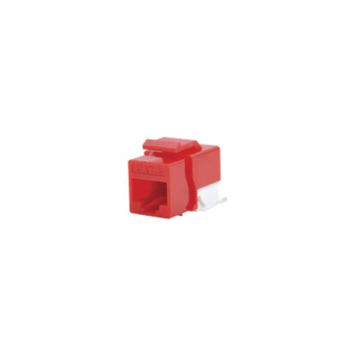 [LINKEDPROBYEPCOM_LP-KJ-610-RD] LINKEDPRO BY EPCOM Módulo Jack Cat6 sin Herramienta (toolless)  keystone para faceplate - Color Rojo