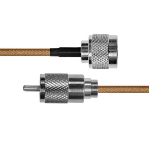 [EPCOM_SN-142-UHF-60] Epcom Cable Coaxial RG-142/U de 60 cm, con conectores N Macho a UHF Macho (PL-259).