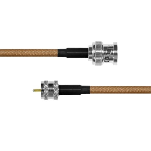 [EPCOM_SBNC-142-MIN-60] Epcom Cable Coaxial RG-142/U de 60 cm. para 50 Ohm, con Conectores BNC Macho a Mini UHF Macho.