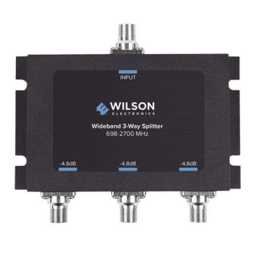 [WEBOOST_850-035] WeBoost Divisor de potencia de 3 vías para la distribución de señal a tres antenas de servicio | 4.8 dB de pérdida por puerto | Conectores F hembra