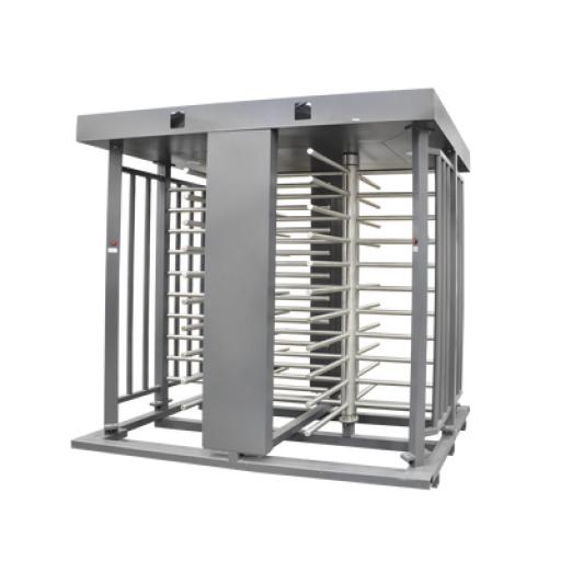 [ACCESSPRO_XT-200-CS] AccessPRO Torniquete Doble / Cuerpo Completo / Interior/Exterior / 100% Acero con Pintura Gris / EJE CENTRAL de Acero Inoxidable / Acabado de Lujo / Alto Tráfico