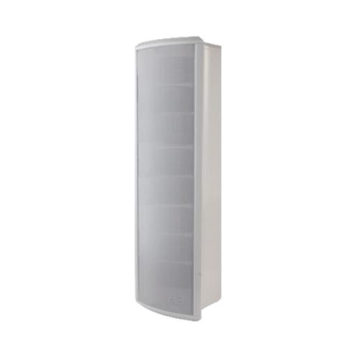 [HONEYWELLPAVA_L-POM40A] Altavoz Tipo Columna para Exterior, Configurable a 40, 20, 10 o 5 Watts, Color Blanco, Fabricado en Aluminio