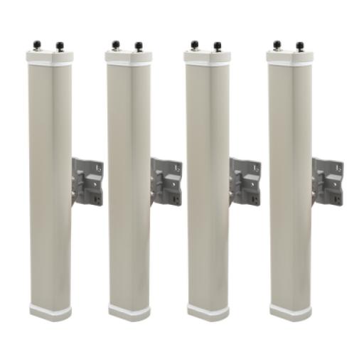 [ALTAITECHNOLOGIES_SP-AN-2S-14-00-KIT4] Altai Technologies Kit de Antenas Sectoriales, 2.4 GHz, 14 dBi, 2 N-Hembra, 70°, polaridad cruzada, para series A8/A8n/A2