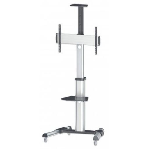 [MANHATTAN_461245] Soporte de aluminio tipo carrito para TV de 37" a 86" Manhattan.