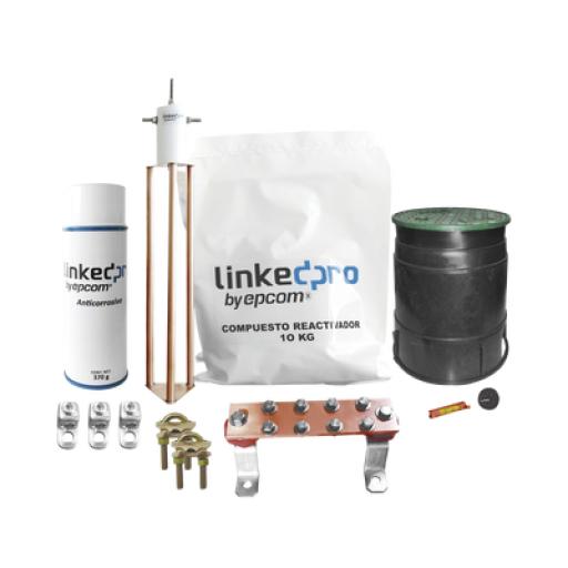 [LINKEDPROBYEPCOM_LP-GROUND30A-KIT] LINKEDPRO BY EPCOM Kit de puesta a tierra LinkedPro, para protección de hasta 30 Amp.