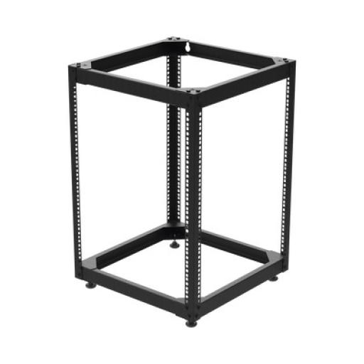 [LINKEDPROBYEPCOM_LP-RPP-1914] LINKEDPRO BY EPCOM Rack Abierto de 4 Postes Instalación Pared o Piso de 14 Unidades, ¡Ideal para Equipo de Audio!