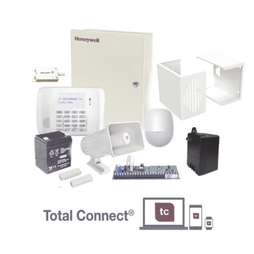 [HONEYWELLHOMERESIDEO_VISTA48ECO] HONEYWELL HOME RESIDEO Kit de Alarma Residencial con Sensor de Movimiento y Contactos Magnéticos, Incluye Batería, Transformador y Sirena