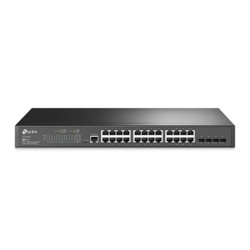 [TPLINK_TL-SG3428] TPLINK Switch Omada SDN Administrable / 24 puertos Gigabit y 4 puertos SFP / Funciones sFlow, QinQ y QoS / Administración centralizada OMADA