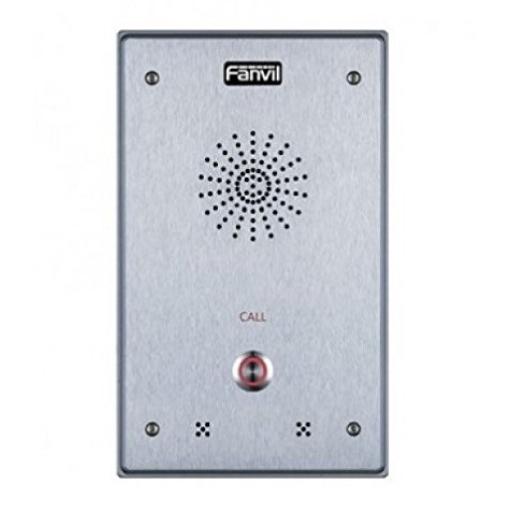 [FANVIL_I12-N-01P] Fanvil Intercomunicador IP, 2 líneas SIP, 2 relevadores con botón para llamada, anti-vandálico, IP65 e IK10, PoE
