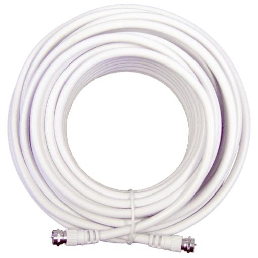 [WEBOOST_950-650] WeBoost Jumper Coaxial con Cable Tipo RG-6 en Color Blanco de 15.24 Metros de Longitud y Conectores F Macho en Ambos Extremos. 75 Ohm de Impedancia.