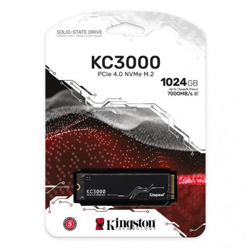 [KINGSTONTECHNOLOGY_SKC3000S/1024G] SSD Kingston KC3000 NVMe 1TB PCI 4.0 M.2 SKC3000S/1024G