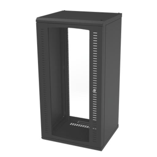 [LINKEDPROBYEPCOM_SR-1924-GFP] LINKEDPRO BY EPCOM Gabinete para Montaje en Pared, Puerta de Cristal Templado, Cuerpo Fijo con Rack 19" de 24 Unidades