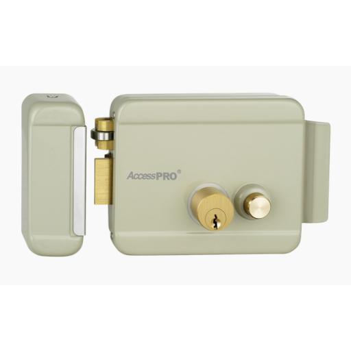 [ACCESSPRO_ACCESSRIMBL] AccessPRO Cerradura Eléctrica con botón de salida/ Incluye Llave  / Exterior / Izquierda