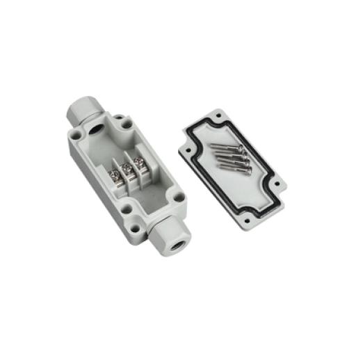 [PRECISION_PST-PBT-3P] Precision Caja de Conexión Exterior con Terminales Intermedias para 3 Líneas (Tornillo simple). Incluye Glándulas.