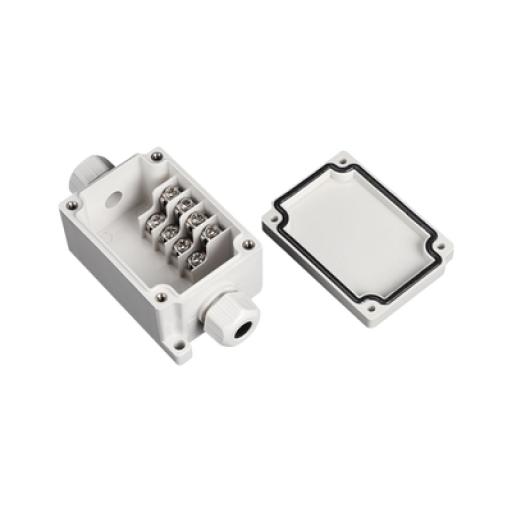 [PRECISION_PST-TJ-4P] Precision Caja de Conexión Exterior con Conexión Lateral para 4 Líneas (doble tornillo). Incluye Glándulas.