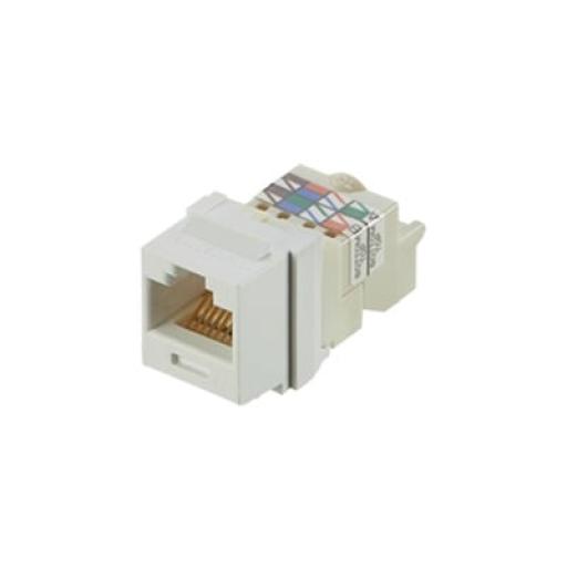 [PANDUIT_NK6TMWH] Panduit Conector Jack Estilo TP, Tipo Keystone, Categoría 6, de 8 posiciones y 8 cables, Color Blanco