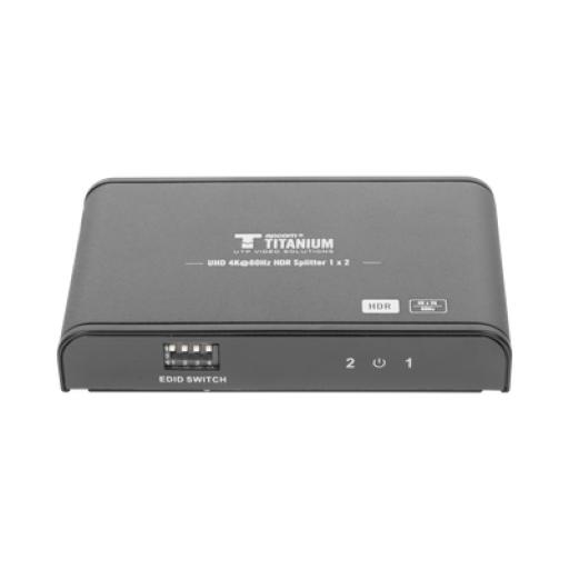 [EPCOM_TT312HDR-V2.0] Epcom Divisor (Splitter) HDMI 4K de 1 Entrada a 2 Salidas (Simultaneas) / Soporta 4K×2K / Ajuste de resoluciones EDID / HDR / HDMI 2.0 /  HDCP 2.2  / Soporta formatos de Audio Dolby Digital / Longitud del cable de entrada y salida ≤10m.