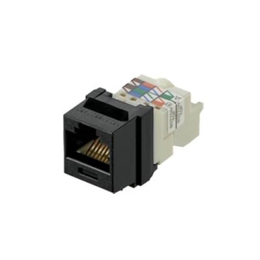 [PANDUIT_NK6TMBL] Panduit Conector Jack Estilo TP, Tipo Keystone, Categoría 6, de 8 posiciones y 8 cables, Color Negro