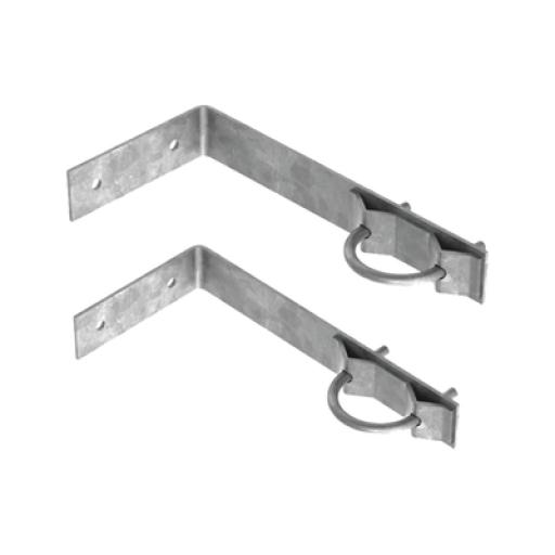 [SYSCOMTOWERS_SMR-PH] SYSCOM TOWERS Juego de 2 Herrajes de Pared para Sujeción de Mástil (1-1/4" a 2")