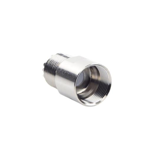 [RFINDUSTRIES_RFU-520-I] RF Industries Conector UHF Hembra (SO-239) en Línea de Rosca para RG-8/U, 9913, LMR-400, Níquel/ Plata/ Teflón. 