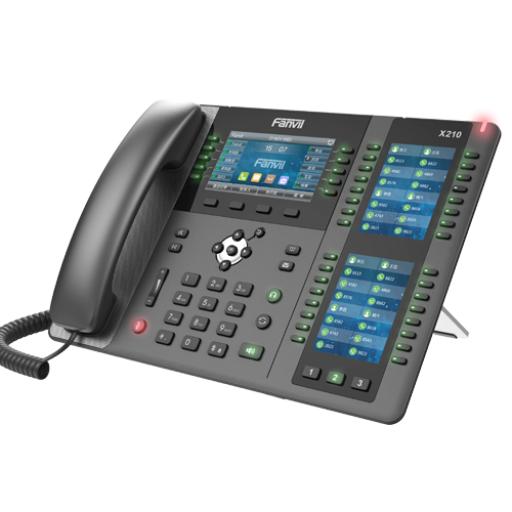[FANVIL_X-210] Fanvil Teléfono IP ideal para recepción hasta 20 líneas SIP, PoE, 106 botones DSS, Bluetooth integrado para diademas, puertos Gigabit, soporta recepción video