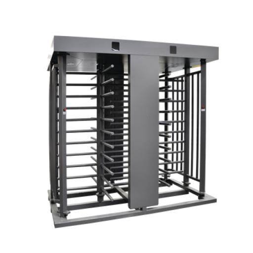 [ACCESSPRO_XT-200-C] AccessPRO Torniquete Doble / Cuerpo Completo / Interior/Exterior / 100% Acero con Pintura Gris / EJE CENTRAL con Pintura Gris / Acabado de Lujo / Alto Tráfico