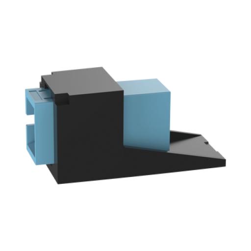 [PANDUIT_CMSAQSCZBL] Panduit Módulo Acoplador SC Simplex, para Fibra Óptica Multimodo OM3/OM4, Tipo Mini-Com, Color Aqua