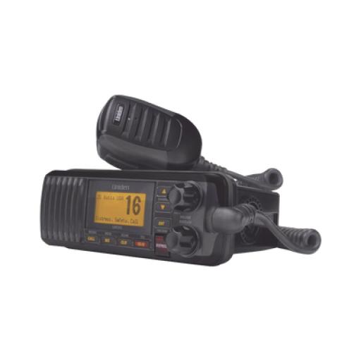 [UNIDEN_UM-385BK] Uniden Radio Móvil Marino VHF, color negro, 25 W de potencia, sumergible IPX4, rango de frecuencia.: Tx: 156.025-157.425 MHz, Rx: 156.050-163.275 MHz. incluye micrófono y cable de alimentación