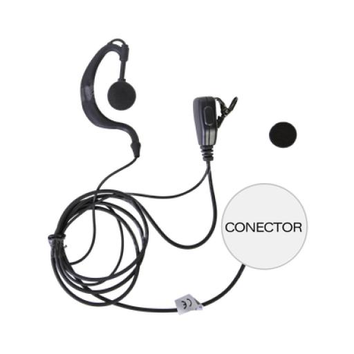 [TXPRO_TXEHI] TX PRO Micrófono - audífono de solapa ajustable al oído para ICOM IC-F11/ 14/3021/ 3013/ 3103/ 3003/ 1100D/2100D