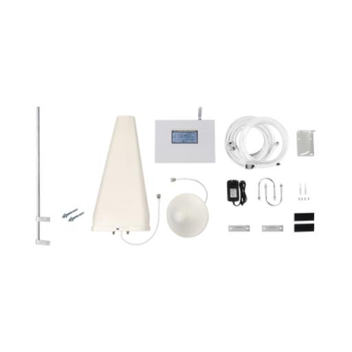 [EPCOM_EP-TB4G-CMLP] Epcom Kit Amplificador de Señal Celular TRIPLE banda de frecuencia. Incluye Mástil. Mejora las llamadas convencionales y VoLTE / Soporta los datos de las tecnologías 2G, 3G y 4G de TELCEL, AT&T y MOVISTAR / Cubre hasta 2 espacios...