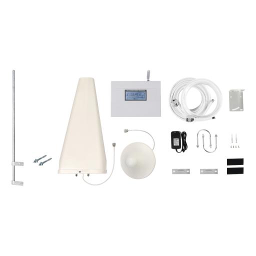 [EPCOM_EP-TB4G-CMLP] Epcom Kit Amplificador de Señal Celular TRIPLE banda de frecuencia. Incluye Mástil. Mejora las llamadas convencionales y VoLTE / Soporta los datos de las tecnologías 2G, 3G y 4G de TELCEL, AT&T y MOVISTAR / Cubre hasta 2 espacios...