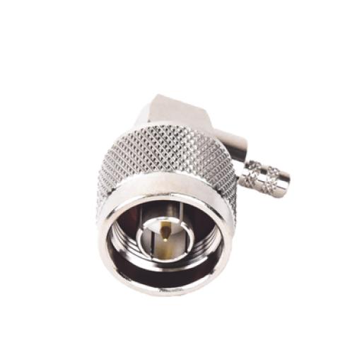 [RFINDUSTRIES_RFN-1009-C-03] RF Industries Conector N Macho en A/R de Anillo Plegable para Cables RG-58/U, RG-142/U, Niquel/ Oro/ Teflón.