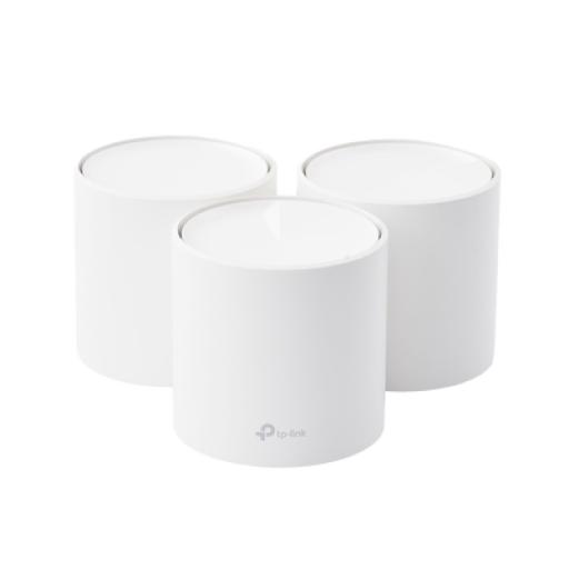 [TPLINK_DECOX20-3PACK] TPLINK Kit 3 Routers Inalámbricos MESH Interior para Hogar / Doble Banda Wi-Fi 6 AX1800 Mbps / 2 Puerto Gigabit WAN/LAN / 2 Antenas Internas / Administración Mediante la App Deco (iOS, Android) / Protección HomeShield
