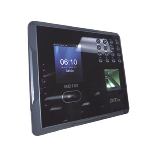 [ZKTECO_MB160ID] ZKTeco Lector de Reconocimiento Facial, Tarjeta y Huella Digital / 1500 Rostros / 1500 huellas / Lector de tarjetas de proximidad / Soporta DDNS con BIOTIMEPRO / Función ADMS INCLUIDA