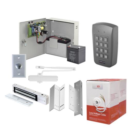 [SYSCOM_ACCESSKIT3P] Syscom Sistema Completo de Control de Acceso con Teclado. <b>Incluye bobina de cable Gratis</b>