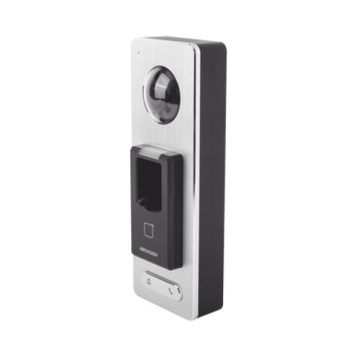 [HIKVISIONDIGITALTECHNOLOGY_DS-K1T501SF] Hikvision Digital Technology 2 EN 1 / Lector Biométrico IP65 con Función de Videoportero y lector QR Incluida/ Llamada a APP de Smartphone Hik-Connect P2P (No requiere monitor) /  Soporta Tarjetas - Huellas - Códigos QR / Cámara 2 MP Compatible con DVRs y