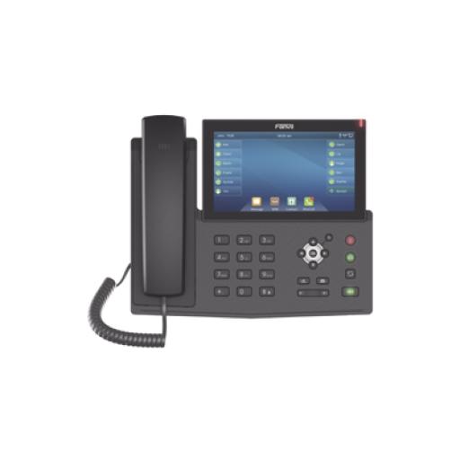 [FANVIL_X7-F] Fanvil Teléfono IP empresarial para 20 lineas SIP, pantalla táctil, Bluetooth integrado para diadema, PoE y hasta 127 botones DSS con doble puerto Gigabit, soporta recepción de video