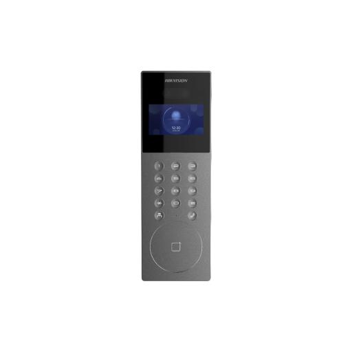 [HIKVISIONDIGITALTECHNOLOGY_DS-KD9203-E6] Hikvision Digital Technology Videoportero IP Multiapartamento con Reconocimiento Facial / Llamada a App HikConnect (requiere monitor) / Protección IP65 / Apertura por Rostro, Tarjeta o App 